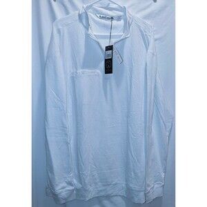 NWT Black Clover Clyde Performance Quarter-Zip Pocket Pullover White Men’s 3XL